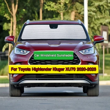 Auto Saulessargs ar UV Aizsardzību, Aizkaru Saules Ēnā Sejsegu Vējstikla Pārsegs Aizsargā Privātumu Toyota Highlander Kluger XU70 2020-2023