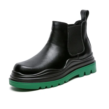 Modes Vīrieši Chelsea Zābaki, Ūdensnecaurlaidīgi Vīriešu Platformas Kurpes Desinger Sneaker Cilvēks Potītes Boot