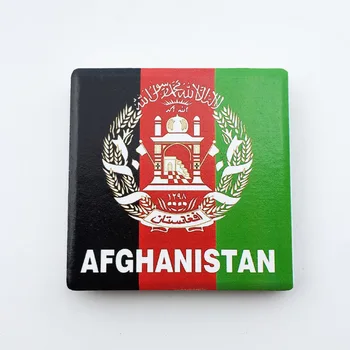 QIQIPP Afganistānā Radošo Karoga Tūrisma Piemiņas Apdare Amatniecības Kolekcija Dāvanu Keramikas Magnēts Ledusskapja Magnēts