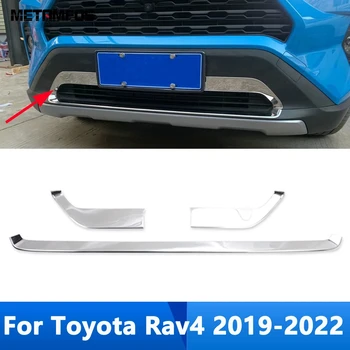 Toyota Rav4 Rav 4 2019-2021 2022 Priekšā Zemais Buferis Reste Grila Vāka Molding Apdares Aizsargs Uzlīme Piederumi Car Styling