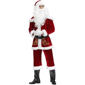 Pieaugušo Ziemassvētku Kostīms Santa Princese Cosplay Apģērbs Vīriešiem Sievietes Puses Lomu spēles