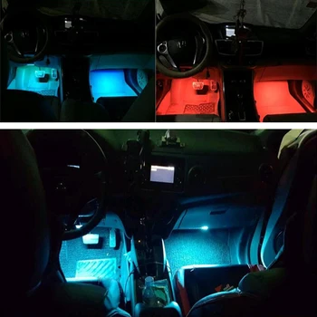 Auto RGB Automašīnas iekšējā Apdare, Led Apkārtējā Gaisma Neona Sloksnes Lampas Opel Astra G/GTC/J/H Corsa Antara Meriva Zafira Zīmotnes