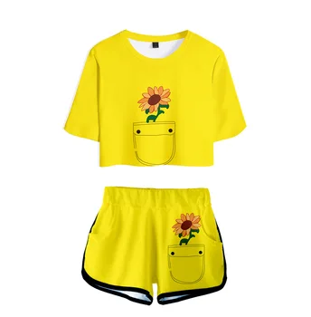 Ir 2021. Jauns BRĪNUMS, OLU PRIORITĀTE 2 gab. Komplekts Sexy T krekls Vasaras Meitene Modes Gadījuma Komplekti cosplay Stilā Sievietēm Streetwear Drēbes