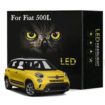 13Pcs Canbus Led salona Apgaismojuma Komplekts Fiat 500 L 2013 2014 2015 2016 2017 2018 2019 2020 LED Spuldzes Dome Kartē Licences plāksnes gaismas